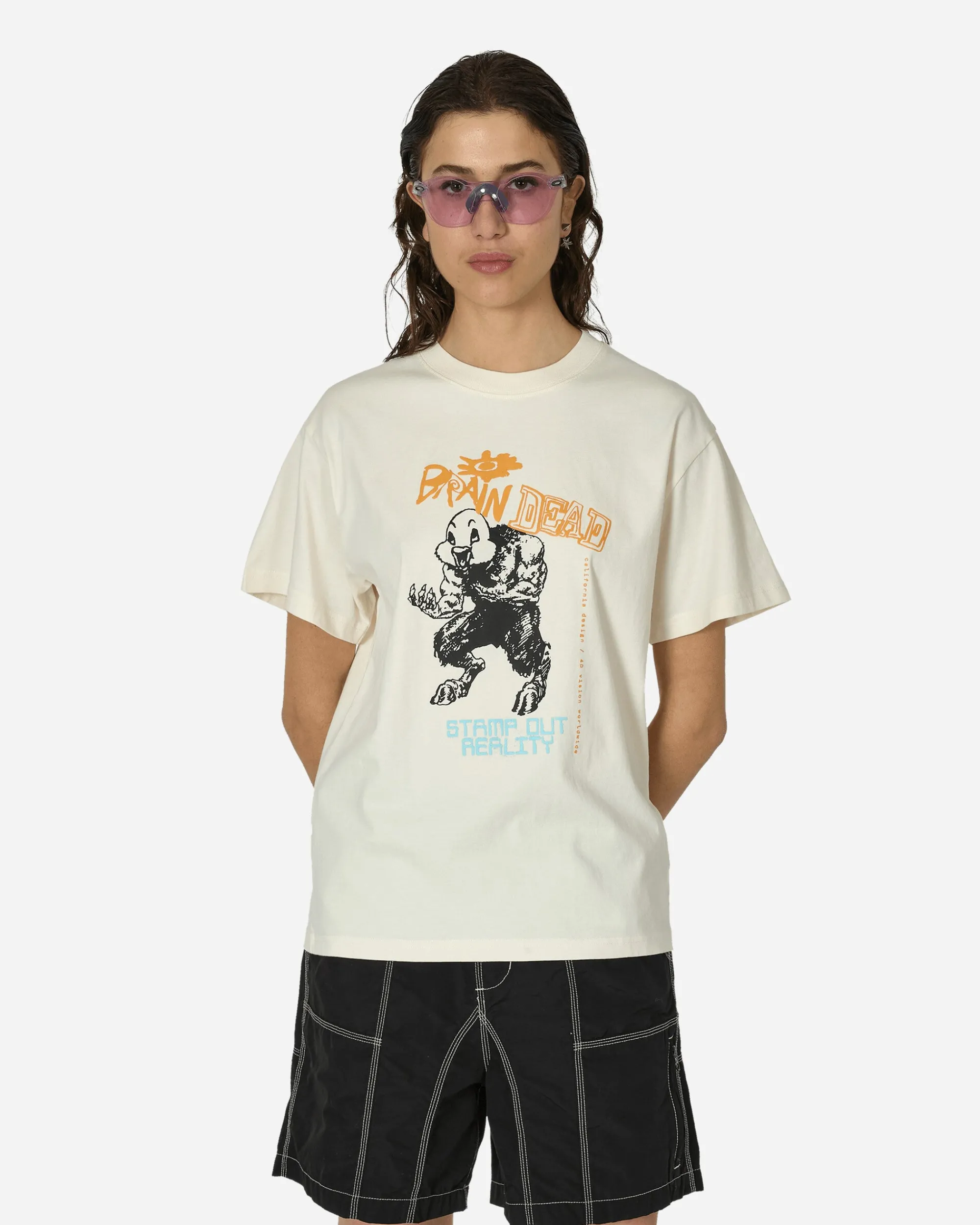 Brain Dead T-Shirts^Duck Beast T-Shirt Natural