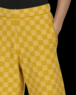 Bode Shorts^Duotone Checkerboard Shorts Yellow