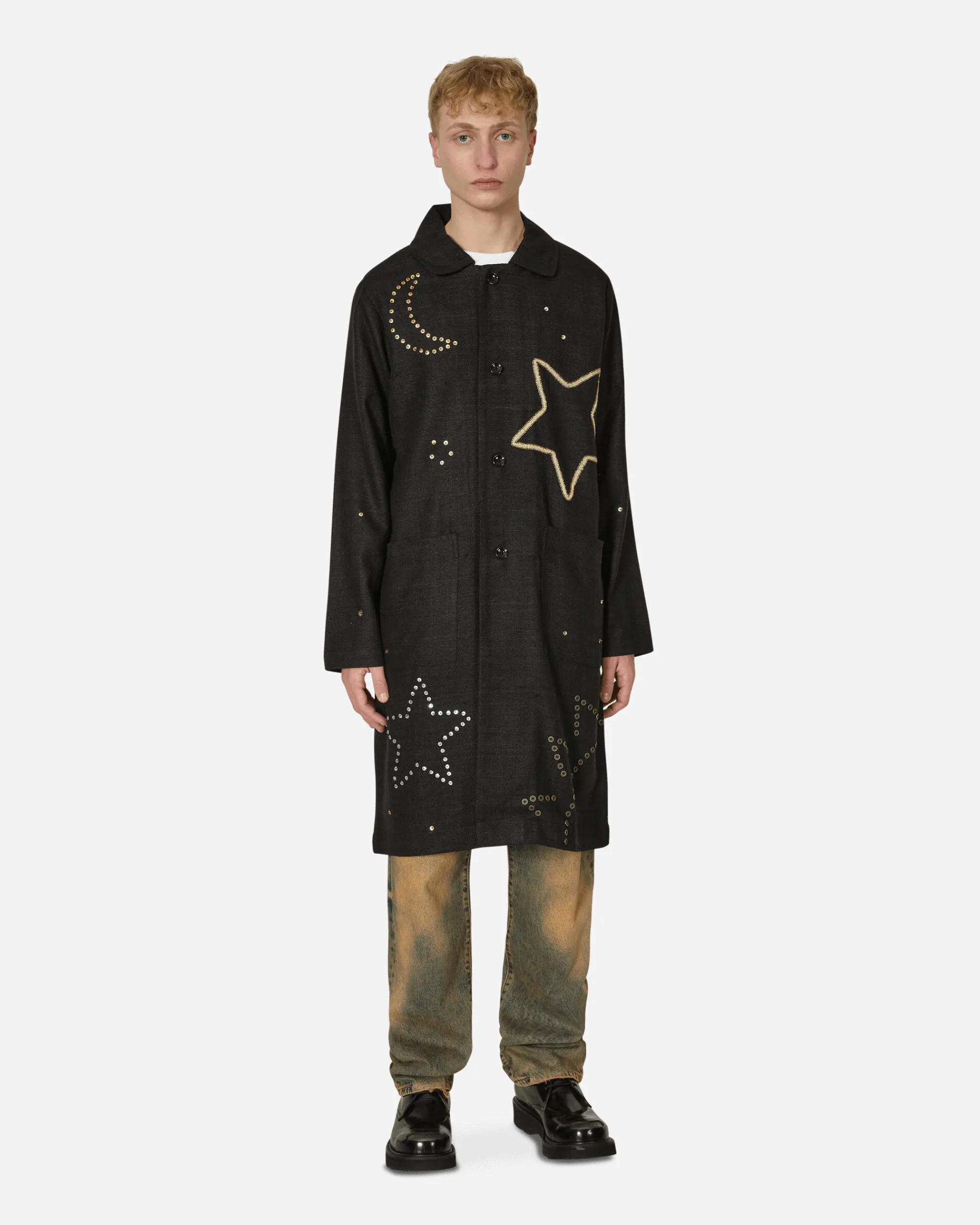 Sky High Farm Coats And Jackets^Embroidered Constellation Coat Black