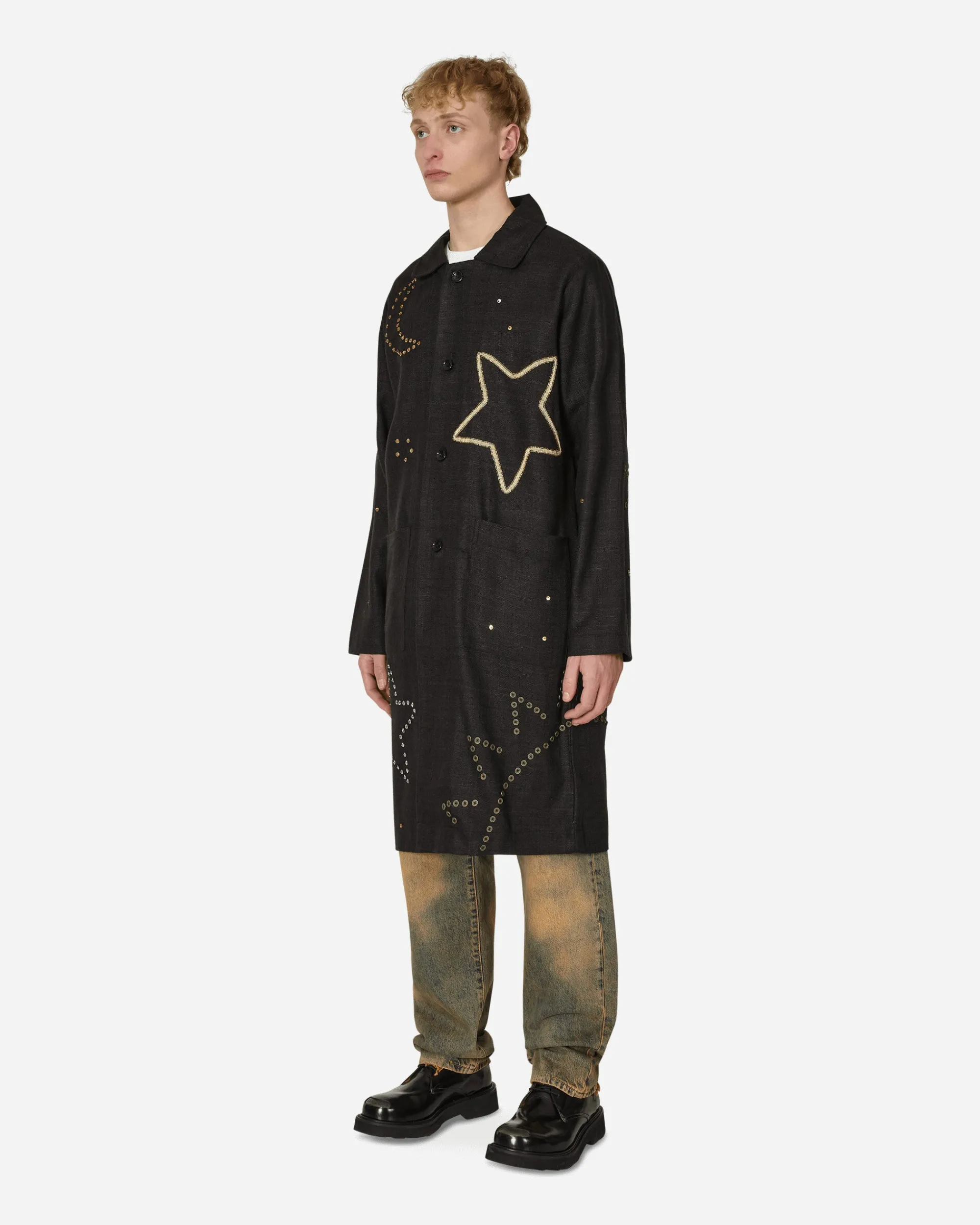 Sky High Farm Coats And Jackets^Embroidered Constellation Coat Black