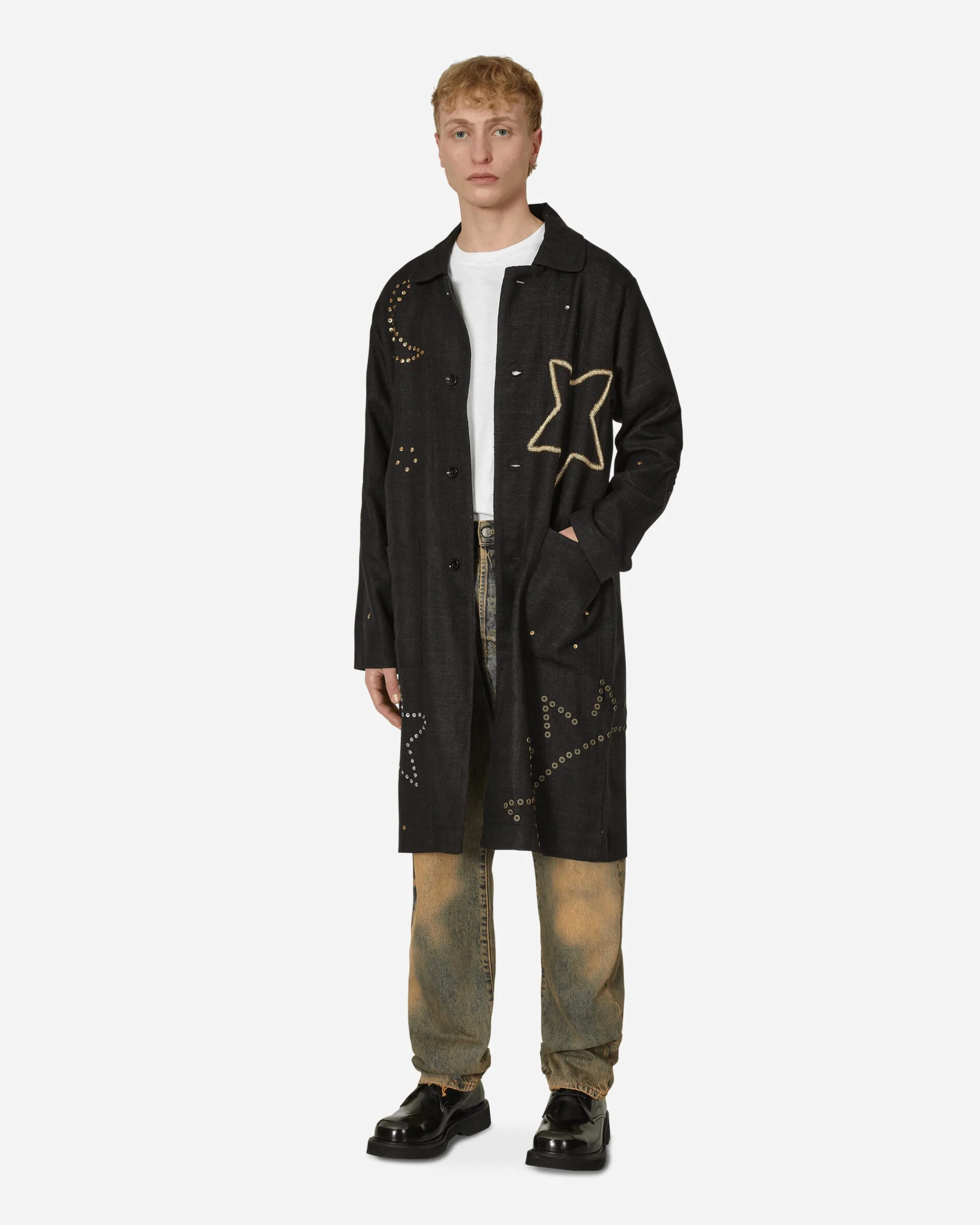 Sky High Farm Coats And Jackets^Embroidered Constellation Coat Black