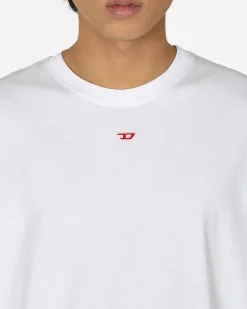 Diesel T-Shirts^Embroidered D Patch T-Shirt White