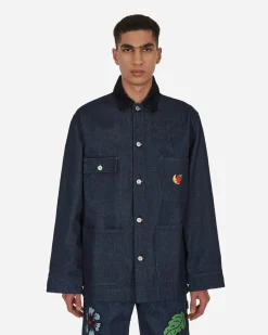 Sky High Farm Coats And Jackets^Embroidered Denim Chore Coat Blue