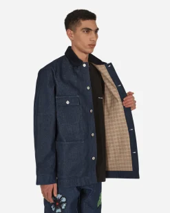 Sky High Farm Coats And Jackets^Embroidered Denim Chore Coat Blue