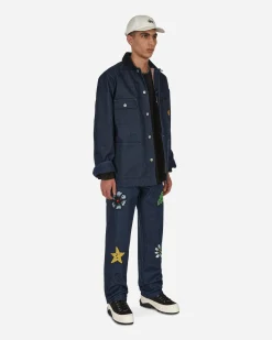 Sky High Farm Coats And Jackets^Embroidered Denim Chore Coat Blue