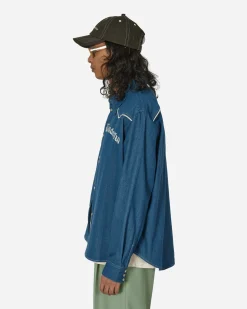 Stockholm (Surfboard) Club Shirts^Embroidered Western Shirt Blue