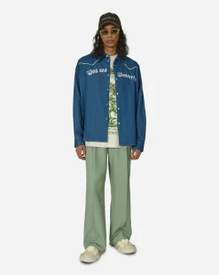 Stockholm (Surfboard) Club Shirts^Embroidered Western Shirt Blue