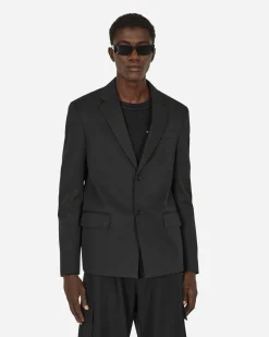 Off-White Coats And Jackets^Embroidered Wool Strap Blazer Black