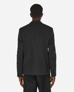 Off-White Coats And Jackets^Embroidered Wool Strap Blazer Black