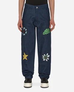 Sky High Farm Pants^Embroidered Workwear Denim Pants Blue