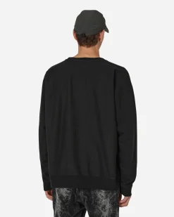 in・stru(men-tal) Sweatshirts^Embroidery Crewneck Sweatshirt Black