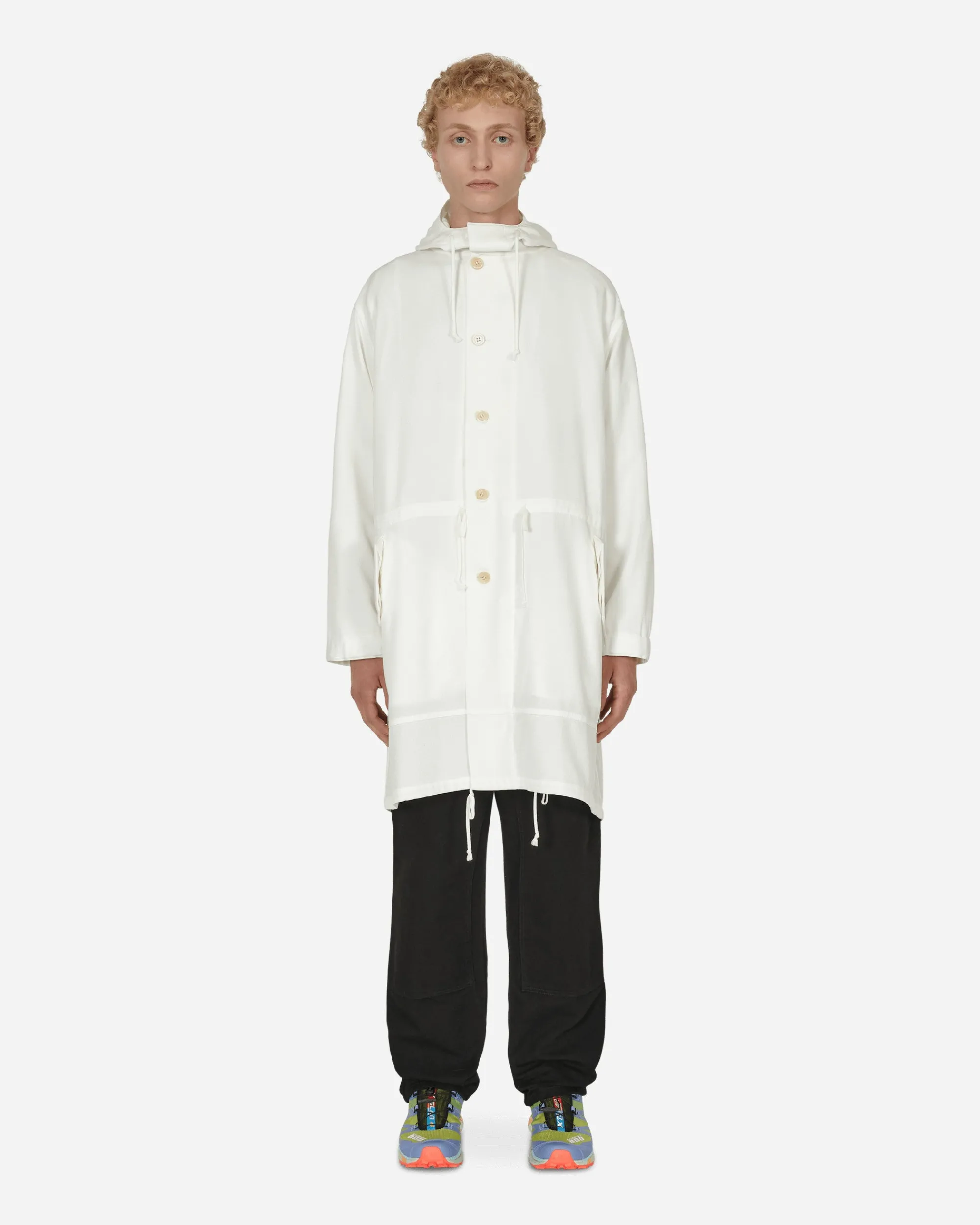 Comme Des Garçons Black Coats And Jackets^Engineer Tarpaulin Cross Coat White