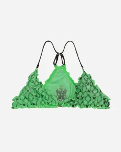 Panties x Anna Underwear^Evil Butterfly Pattern Sporty Bra Acid Green / Dark Brown