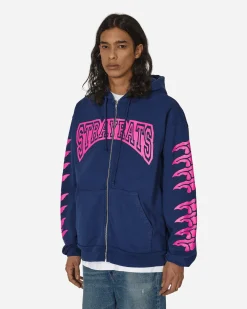 Stray Rats Sweatshirts^Exo Zip Up Hoodie Blue
