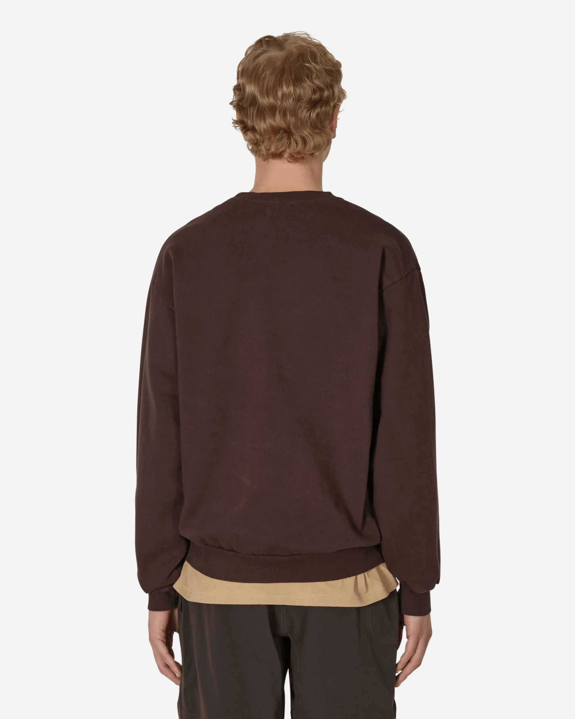 4 Worth Doing Sweatshirts^Experimental Studio Crewneck Sweatshirt Brown