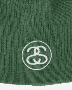 Stüssy Hats|Hats^Exposed Stitch Skullcap Green