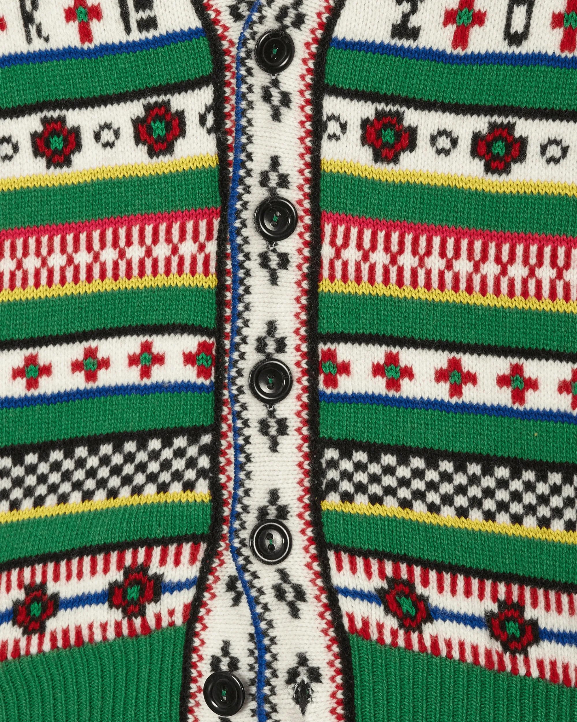 KENZO Paris Knitwear^Fairisle Jacquard Cardigan Green