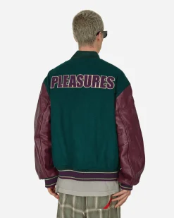 Pleasures Coats And Jackets^Fan Varsity Jacket Green