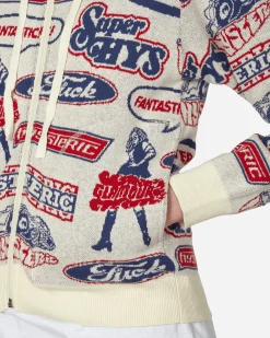 Hysteric Glamour Sweatshirts^Fantastic Box Jacquard Hoodie Dirty White