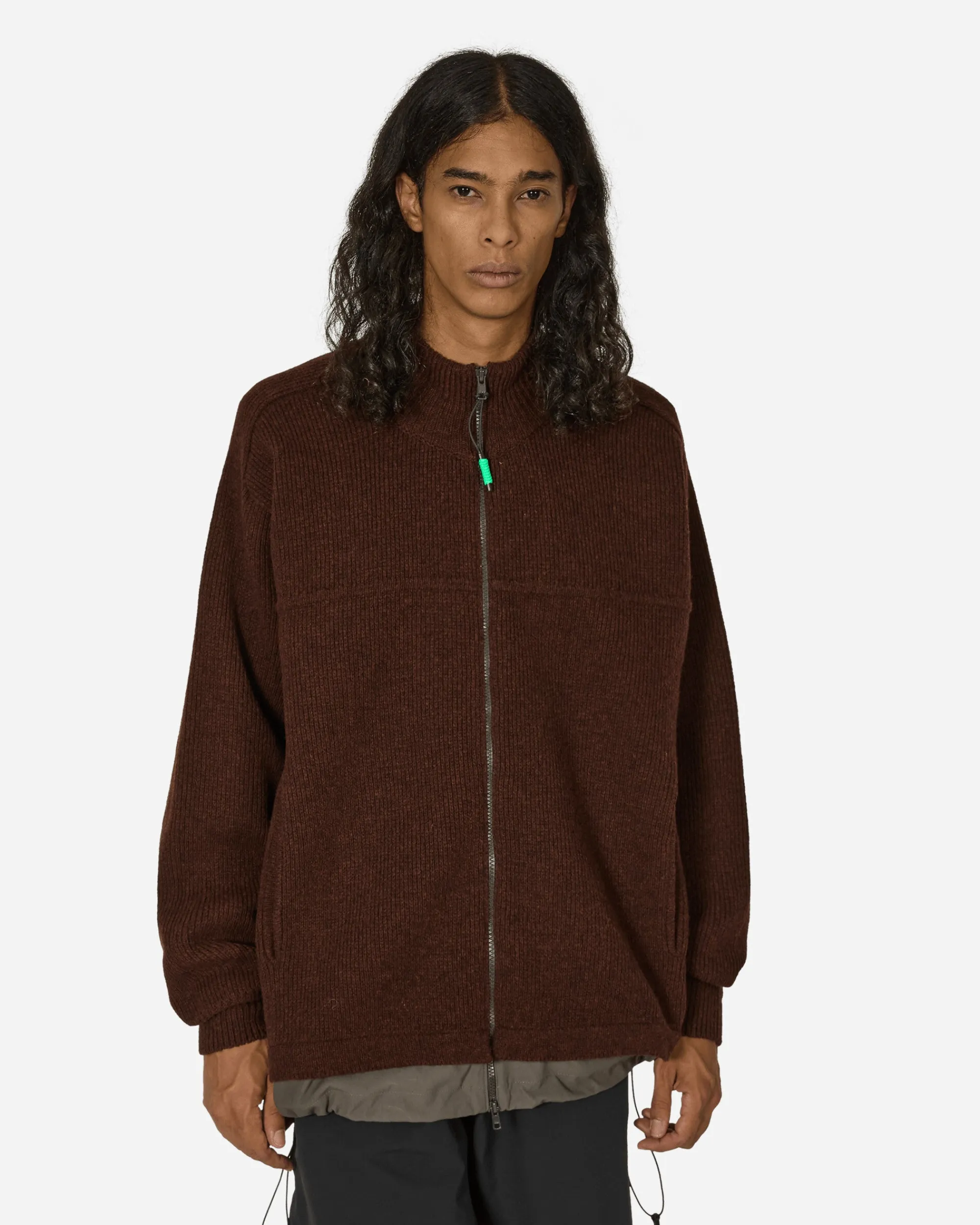 GR10K Knitwear^Felted Knit Sweater Rusty Brown