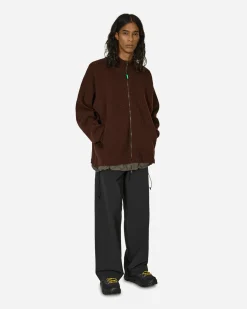 GR10K Knitwear^Felted Knit Sweater Rusty Brown