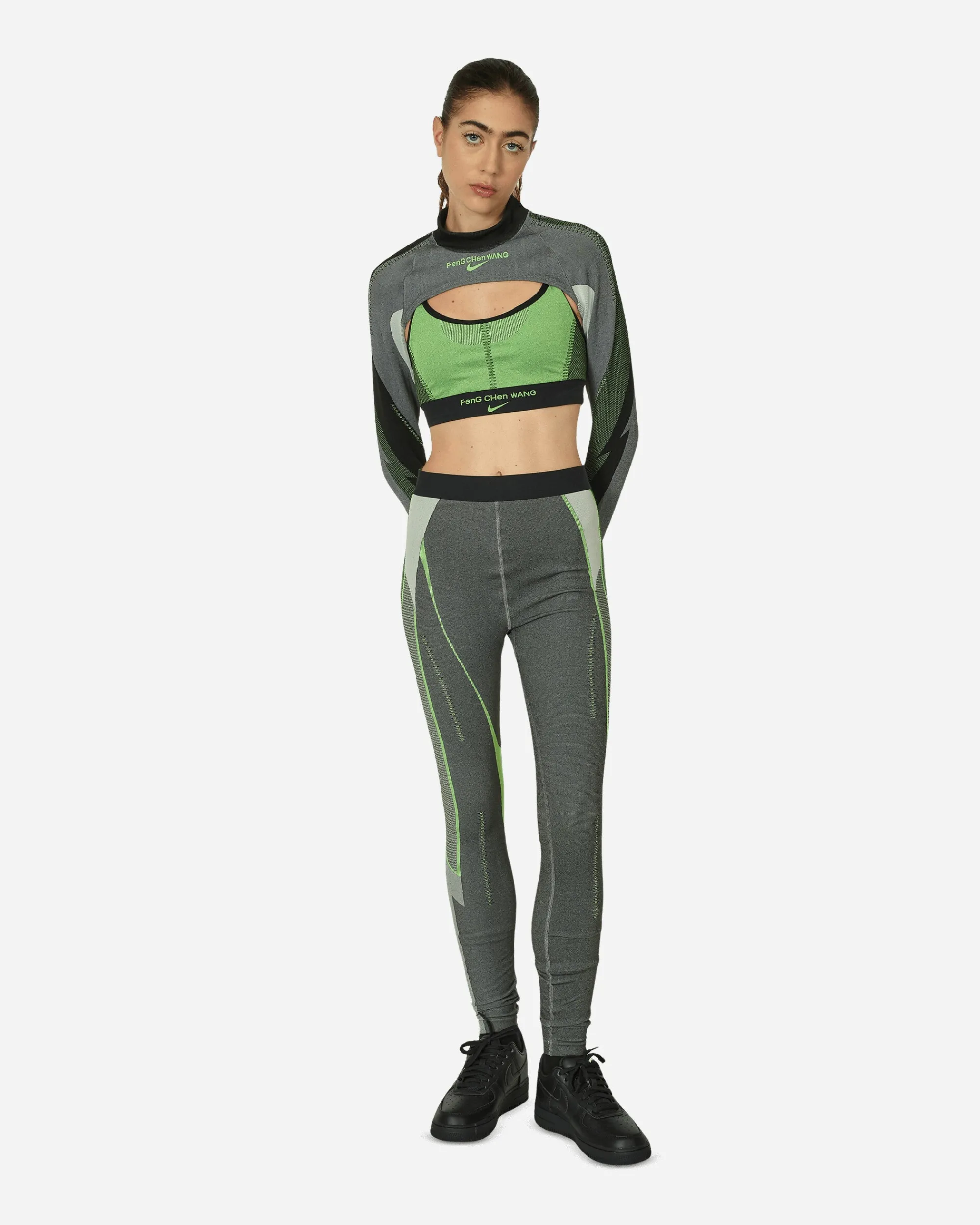 Nike Underwear^Feng Chen Wang Bra Black / Action Green