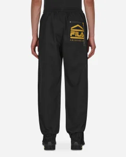 Aries Pants^FILA Logo Twill Trackpants Black
