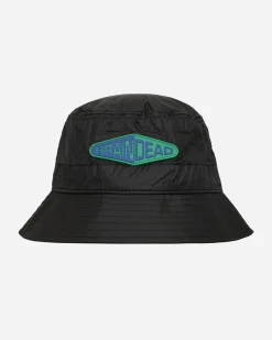 Brain Dead Hats|Hats^Fisheye Cinch Bucket Hat Black
