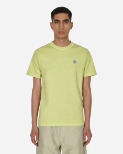 Stone Island T-Shirts^FISSATO' Treatment Logo T-Shirt Yellow