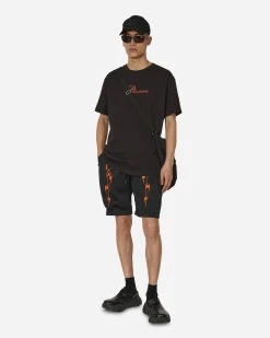 Pleasures Shorts^Flame Mesh Shorts Black