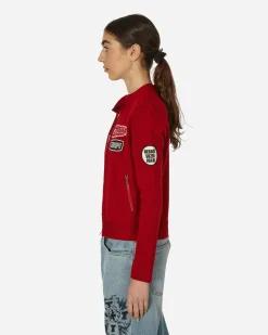 Hysteric Glamour Coats And Jackets^Flaming Girl Moto Jacket Red