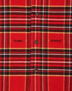Off-White Shirts^Flannel Skate Shirt Red