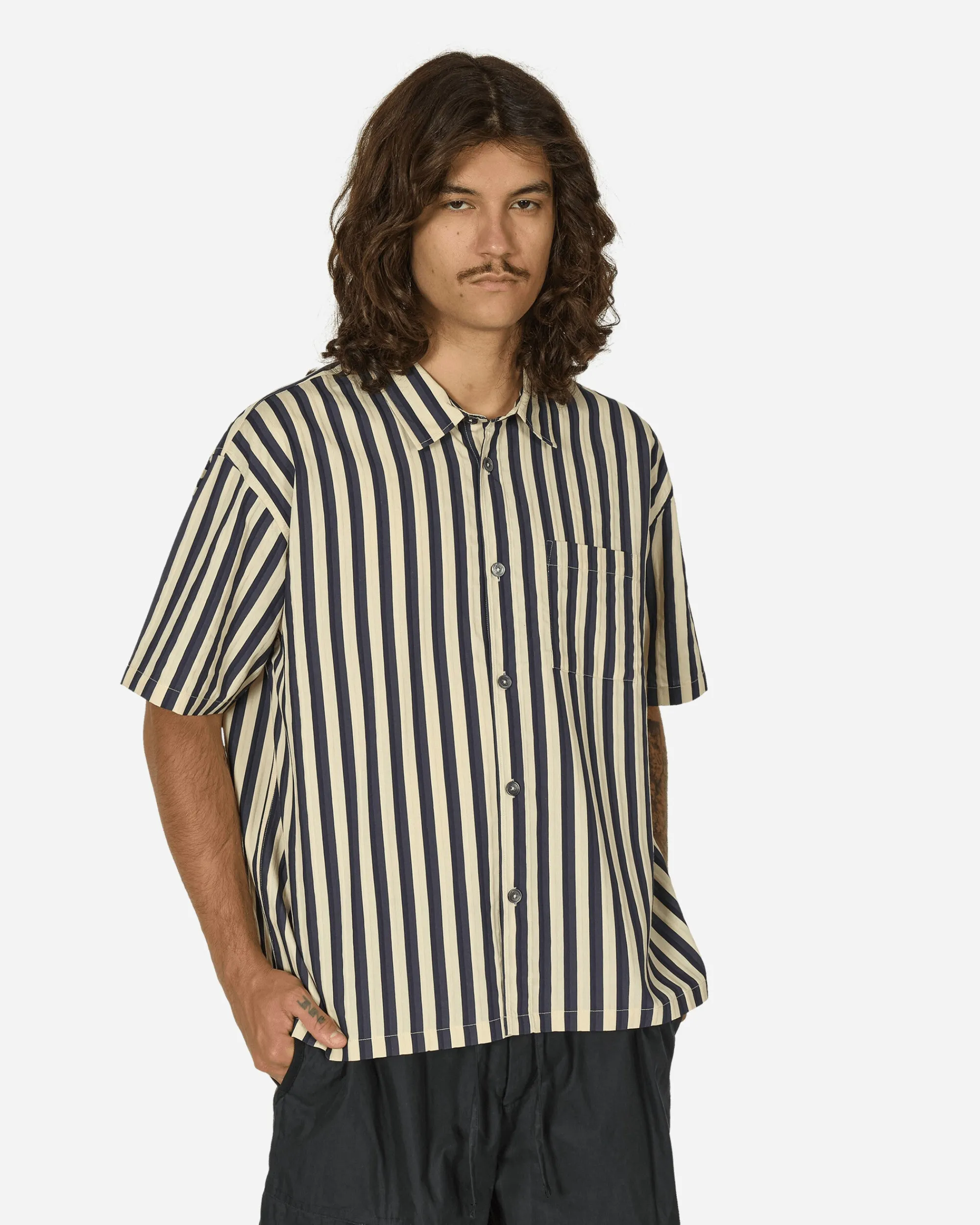 Stüssy Shirts^Flat Bottom Stripe Shirt Navy