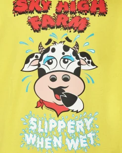 Sky High Farm T-Shirts^Flatbush Printed T-Shirt Yellow