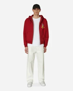 Sky High Farm Sweatshirts^Flatbush Printed Zipped Hooded Sweatshirt Red