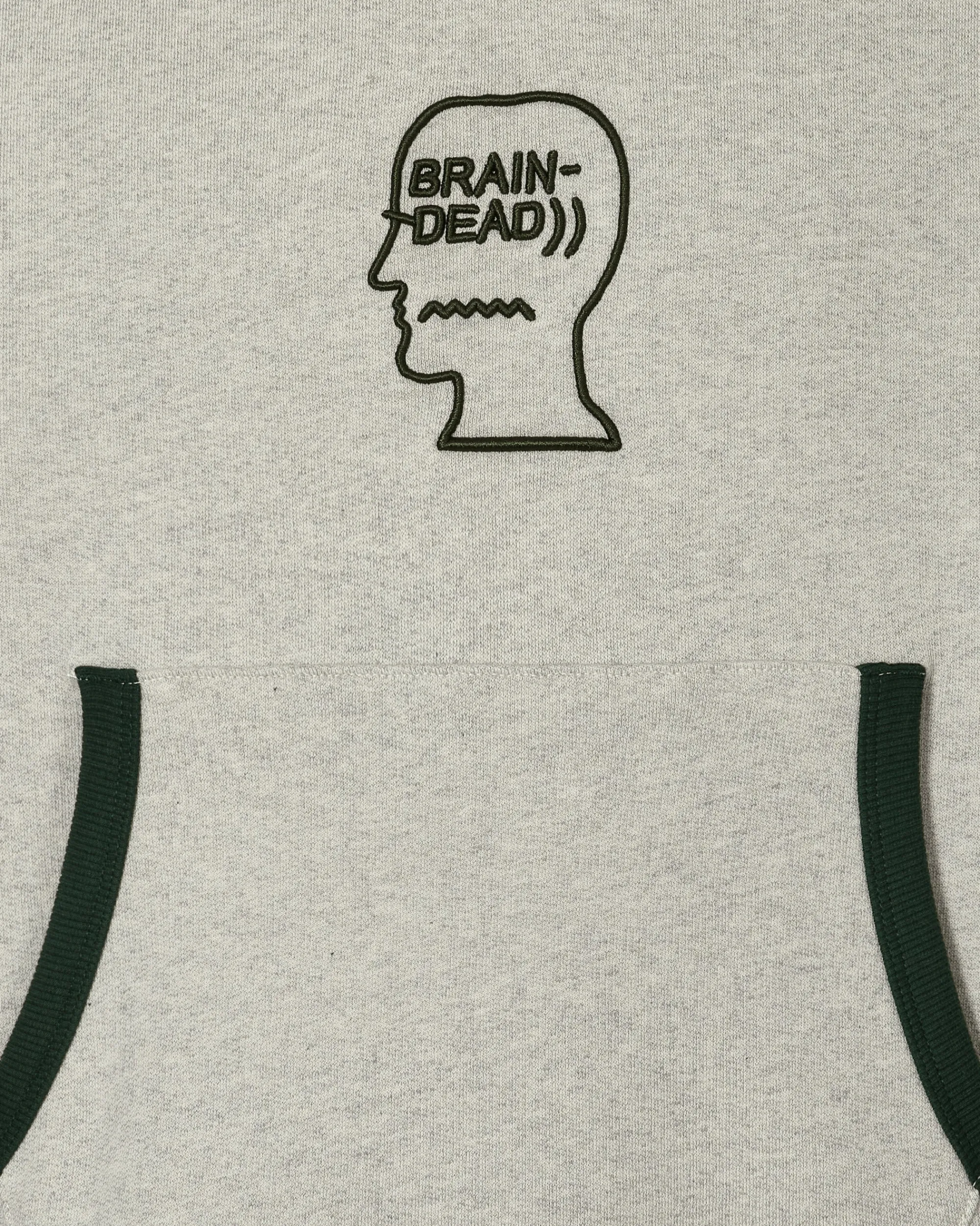 Brain Dead Sweatshirts^Fleece Logo Head Raglan Hoodie Oatmeal