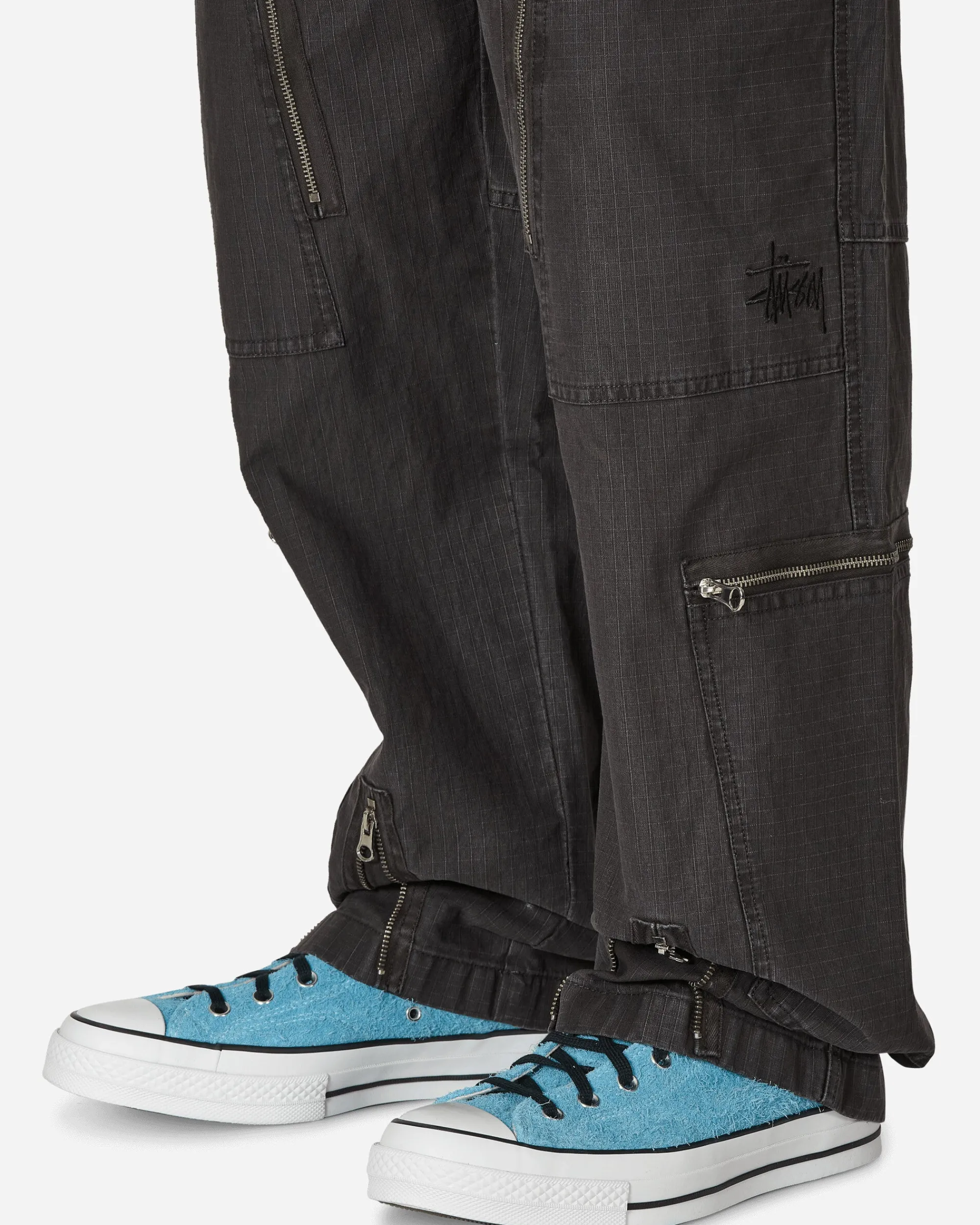 Stüssy Pants^Flight Nyco Ripstop Pigment Dyed Pants Black
