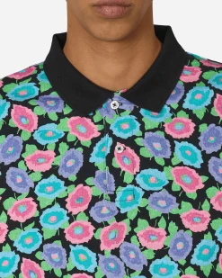 Noah T-Shirts^Floral Polo T-Shirt Black