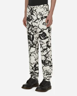 Comme Des Garçons Homme Plus Pants^Floral Trousers White