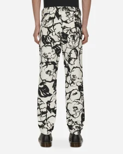 Comme Des Garçons Homme Plus Pants^Floral Trousers White