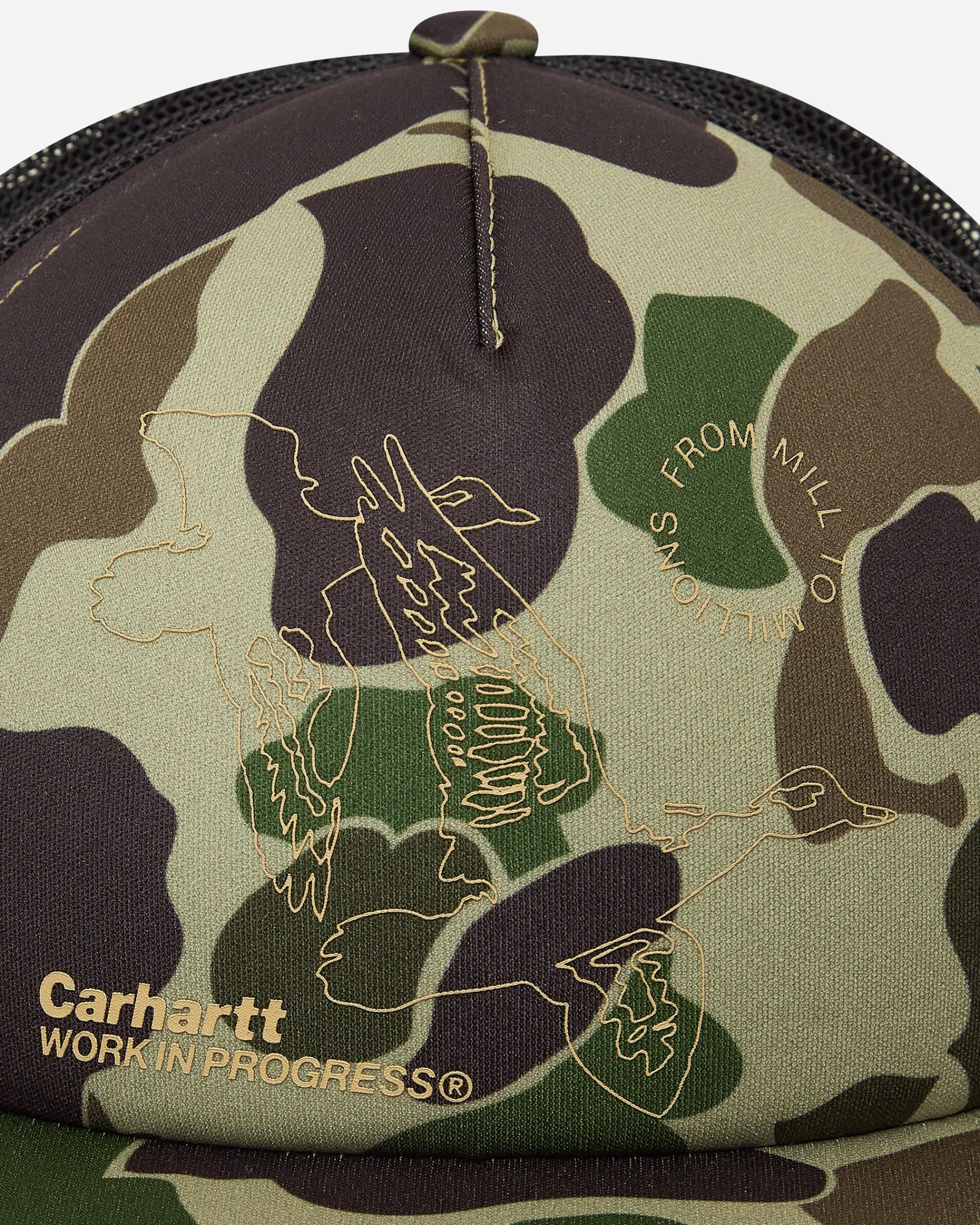 Carhartt WIP Hats|Hats^Flying Ducks Trucker Cap Camo Duck Green