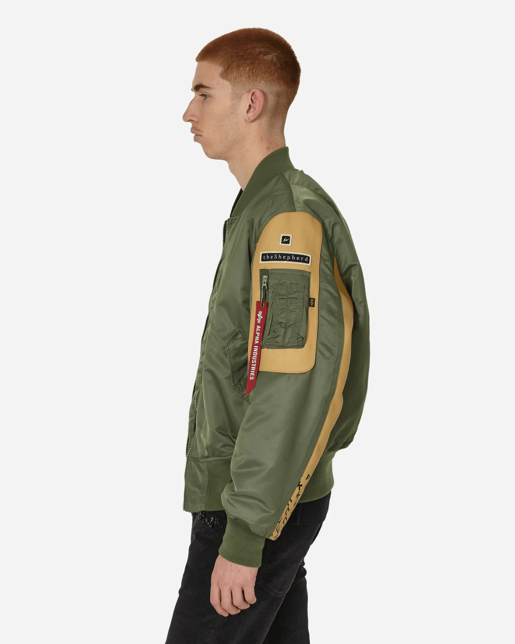 Undercover Coats And Jackets^fragment design x Alpha Industries Nylon MA-1 Jacket Khaki