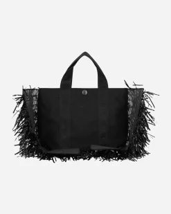 Undercover Bags·Tote|Bags·Tote^Fringe Nylon Tote Bag Black