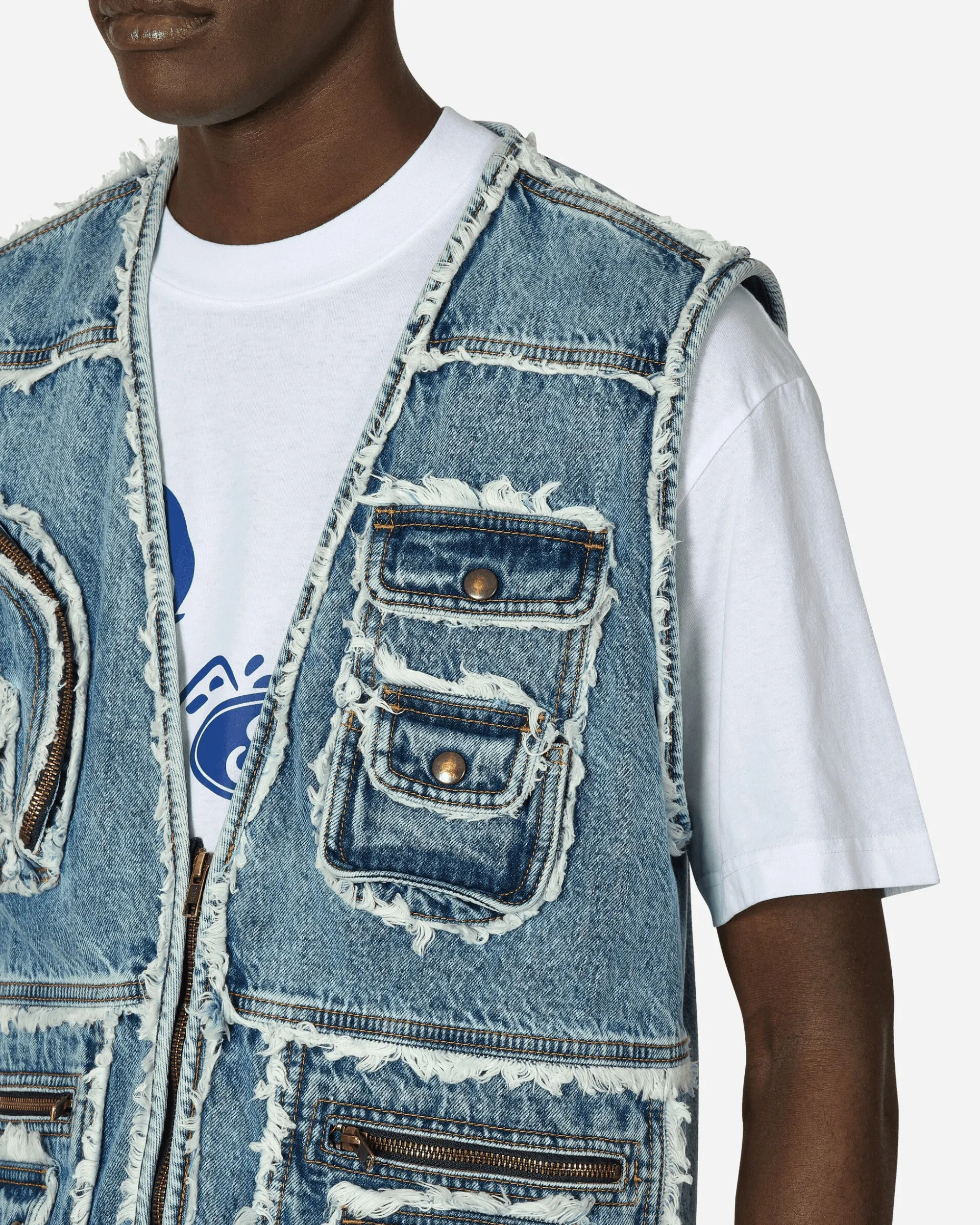 Iuter Coats And Jackets^Fringes Utility Denim Vest Blue