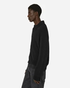 Our Legacy Knitwear^Fuzzy Alpaca Evening Polo Black