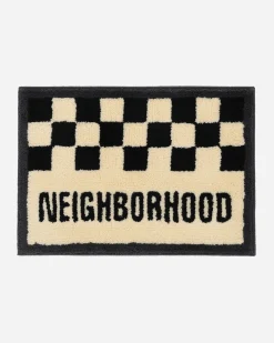 Neighborhood Textile^Gallery 1950 Checker Rug Mat Black