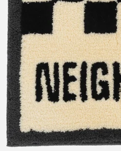 Neighborhood Textile^Gallery 1950 Checker Rug Mat Black