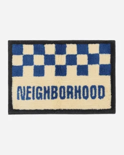 Neighborhood Textile^Gallery 1950 Checker Rug Mat Blue