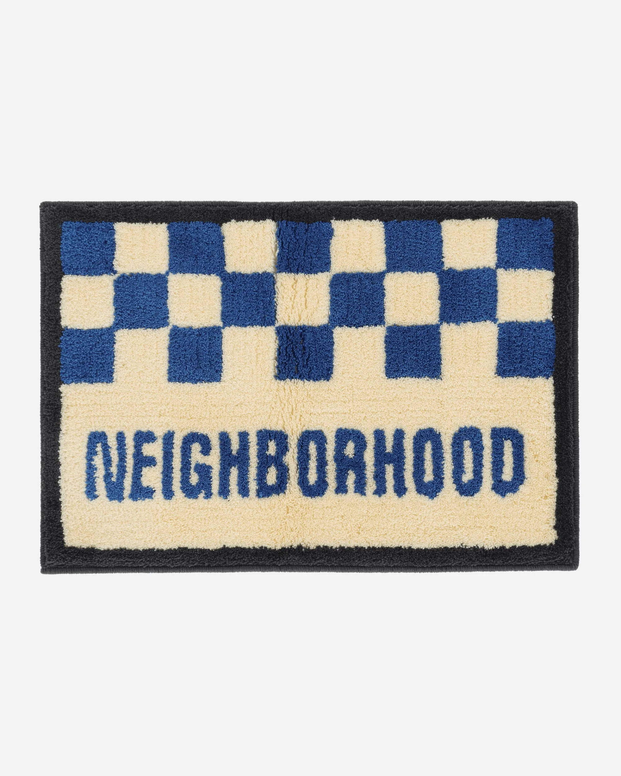 Neighborhood Textile^Gallery 1950 Checker Rug Mat Blue