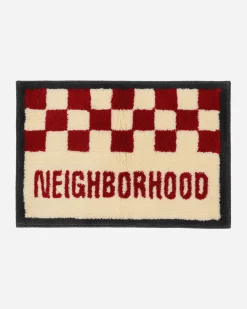 Neighborhood Textile^Gallery 1950 Checker Rug Mat Red